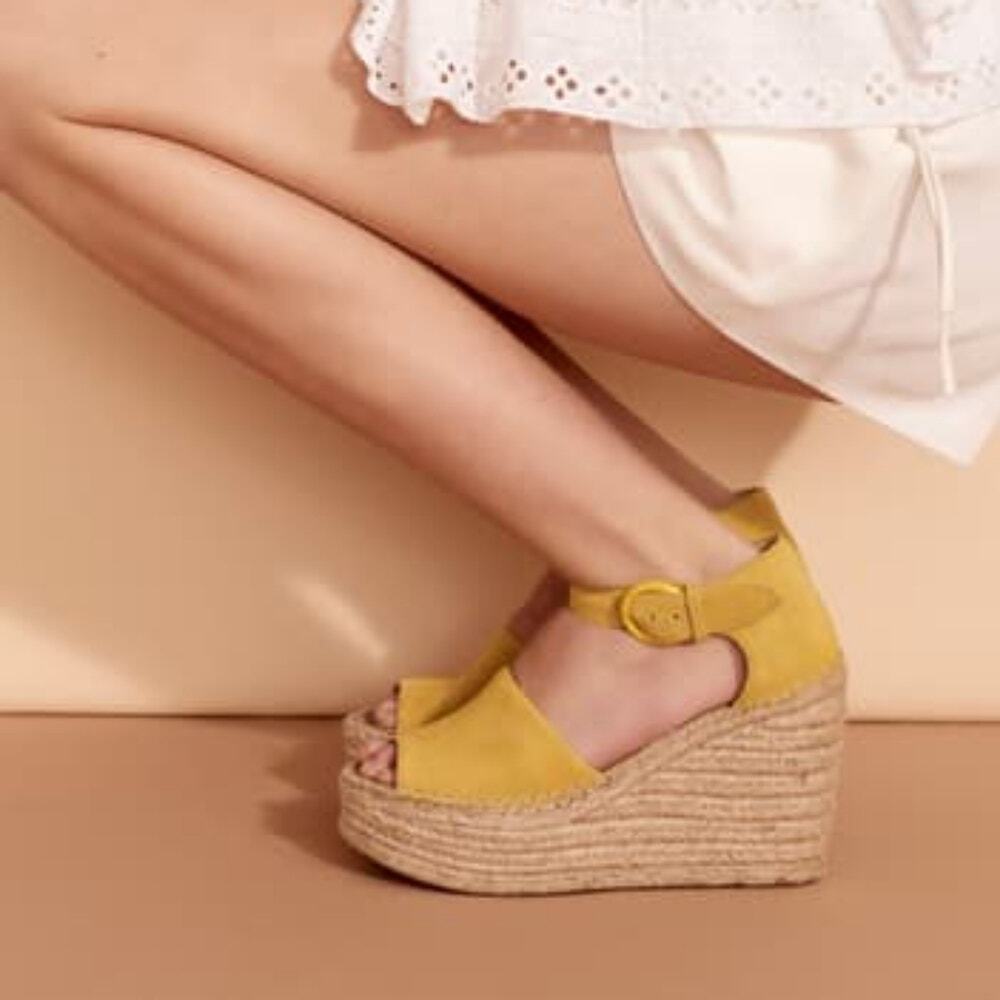 Marc Fisher LTD Aladia Espadrille Platform Wedge Sandals size 8.5 Suede Mlaidia7